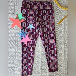 Matching Set FREE PEOPLE Movement Geometric Print Leggings And Top Set Size M
